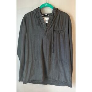 Ezekiel Men’s Hooded Pullover Button Shirt Size Medium